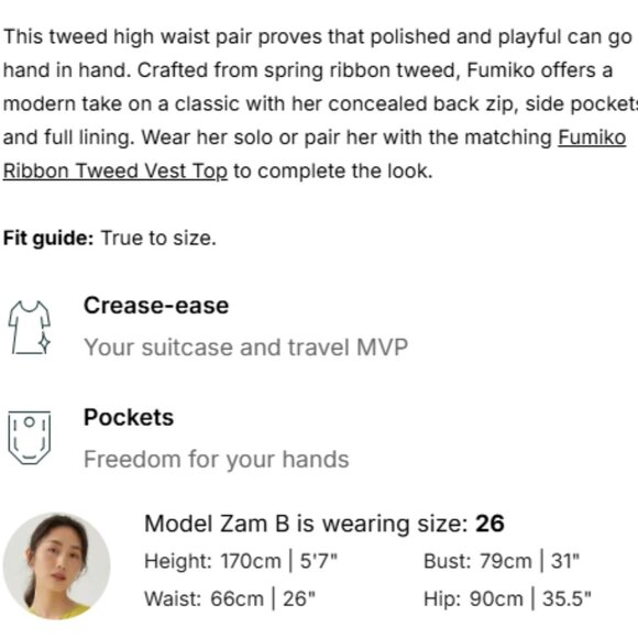 Love Bonito Fumiko Ribbon Tweed High Waist Shorts - Picture 10 of 12